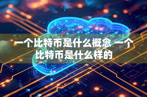 一个比特币是什么概念 一个比特币是什么样的