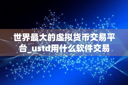 世界最大的虚拟货币交易平台_ustd用什么软件交易