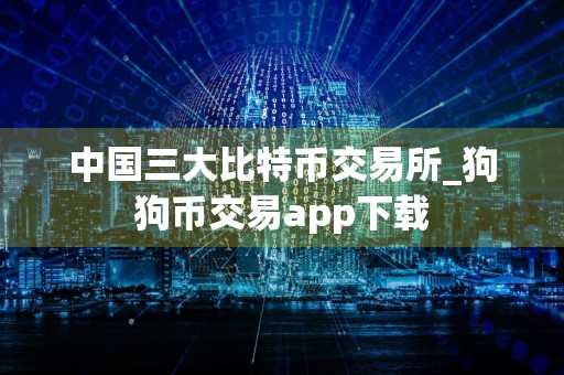 中国三大比特币交易所_狗狗币交易app下载
