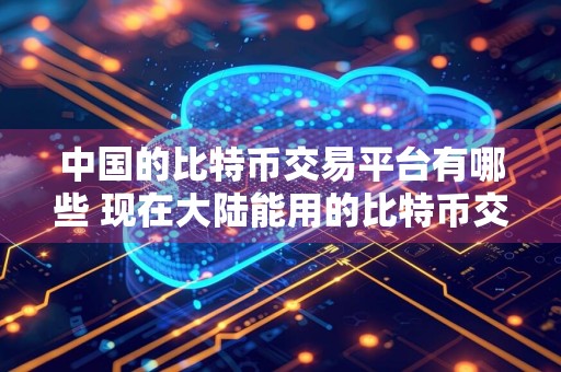 中国的比特币交易平台有哪些 现在大陆能用的比特币交易平台