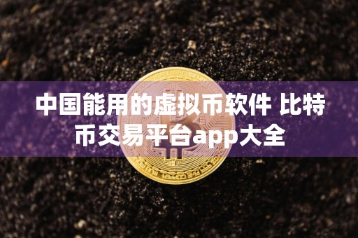 中国能用的虚拟币软件 比特币交易平台app大全