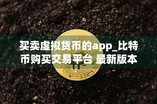 买卖虚拟货币的app_比特币购买交易平台 最新版本