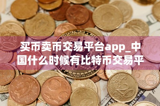 买币卖币交易平台app_中国什么时候有比特币交易平台
