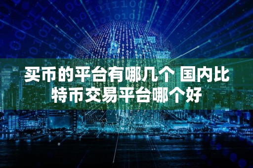 买币的平台有哪几个 国内比特币交易平台哪个好