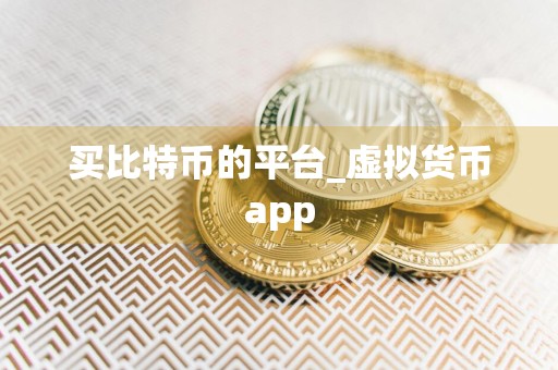 买比特币的平台_虚拟货币app