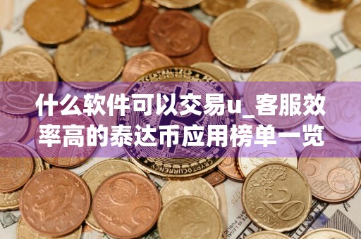 什么软件可以交易u_客服效率高的泰达币应用榜单一览