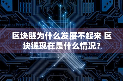 区块链为什么发展不起来 区块链现在是什么情况？