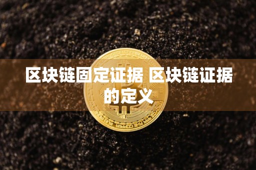 区块链固定证据 区块链证据的定义
