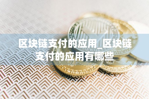 区块链支付的应用_区块链支付的应用有哪些