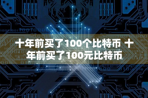十年前买了100个比特币 十年前买了100元比特币