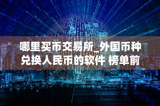 哪里买币交易所_外国币种兑换人民币的软件 榜单前十
