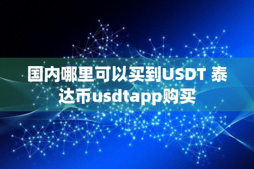 国内哪里可以买到USDT 泰达币usdtapp购买