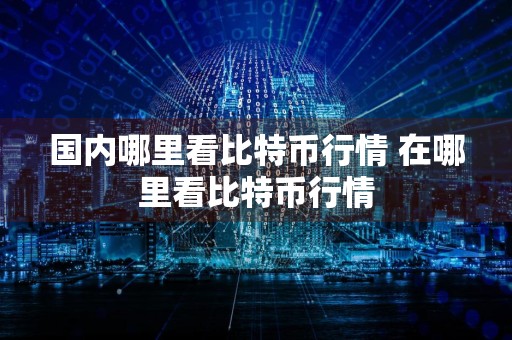 国内哪里看比特币行情 在哪里看比特币行情