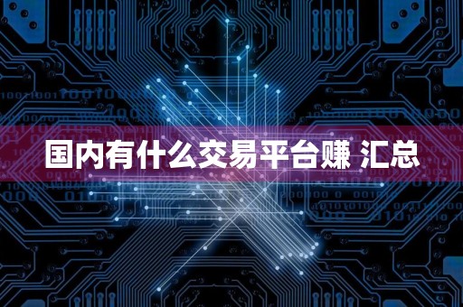 国内有什么交易平台赚 汇总