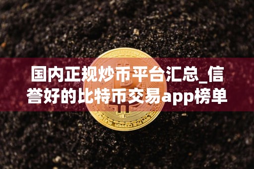 国内正规炒币平台汇总_信誉好的比特币交易app榜单