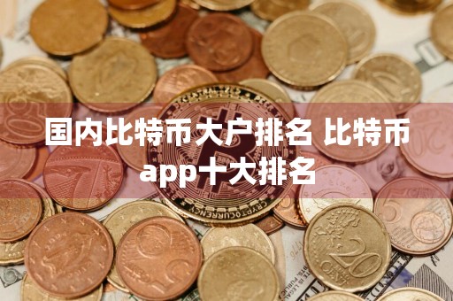 国内比特币大户排名 比特币app十大排名