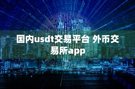 国内usdt交易平台 外币交易所app