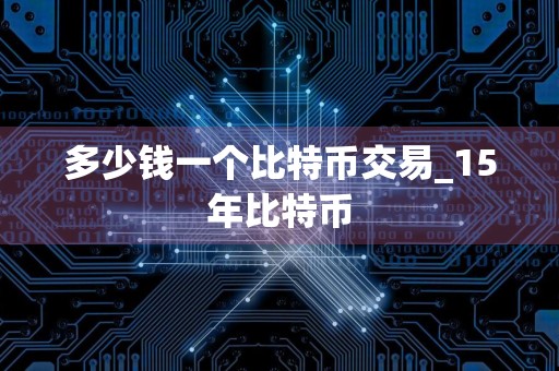 多少钱一个比特币交易_15年比特币