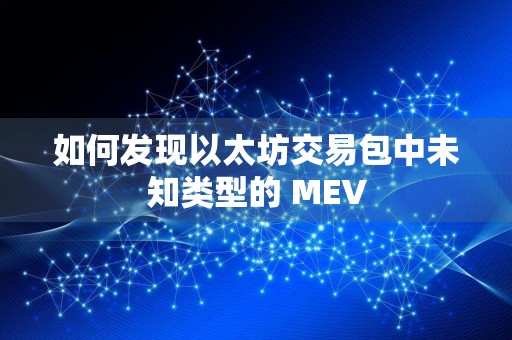 如何发现以太坊交易包中未知类型的 MEV