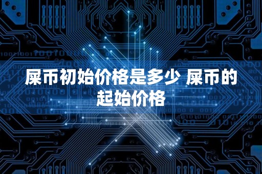 屎币初始价格是多少 屎币的起始价格