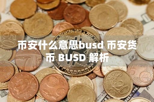 币安什么意思busd 币安货币 BUSD 解析