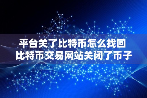 平台关了比特币怎么找回 比特币交易网站关闭了币子怎么办?