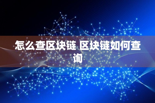 怎么查区块链 区块链如何查询