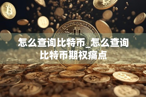 怎么查询比特币_怎么查询比特币期权痛点