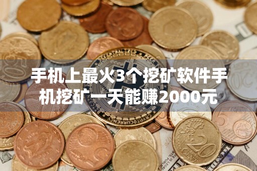 手机上最火3个挖矿软件手机挖矿一天能赚2000元