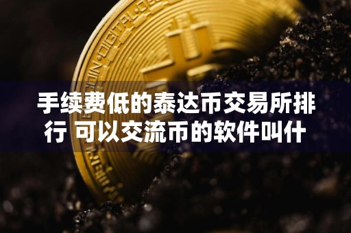手续费低的泰达币交易所排行 可以交流币的软件叫什么