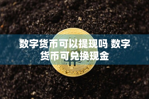 数字货币可以提现吗 数字货币可兑换现金