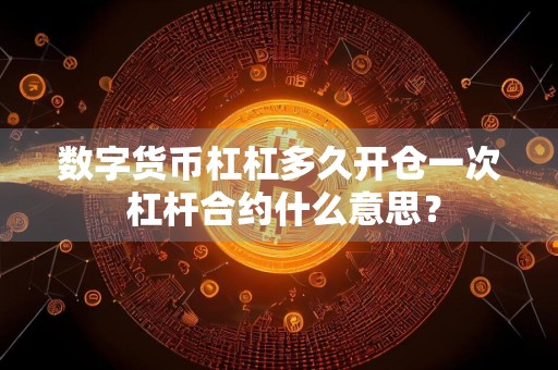详细阅读:数字货币杠杠多久开仓一次 杠杆合约什么意思? 数字货币杠杠多久开仓一次 杠杆合约什么意思?
