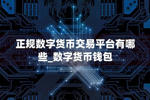 详细阅读:正规数字货币交易平台有哪些_数字货币钱包 正规数字货币交易平台有哪些_数字货币钱包