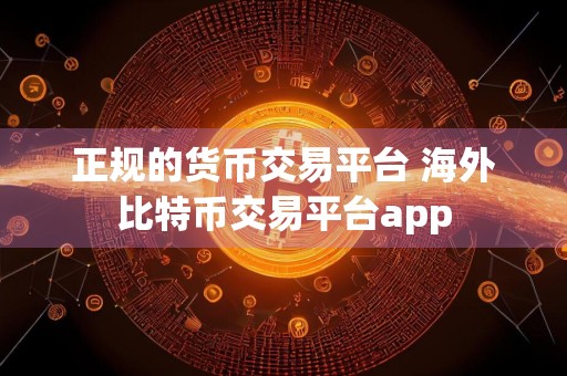 正规的货币交易平台 海外比特币交易平台app