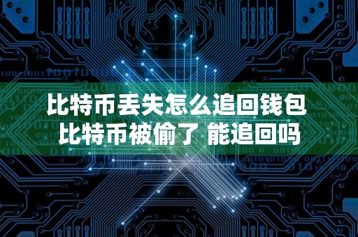 比特币丢失怎么追回钱包 比特币被偷了 能追回吗