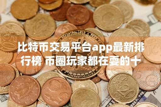 比特币交易平台app最新排行榜 币圈玩家都在耍的十大交易所