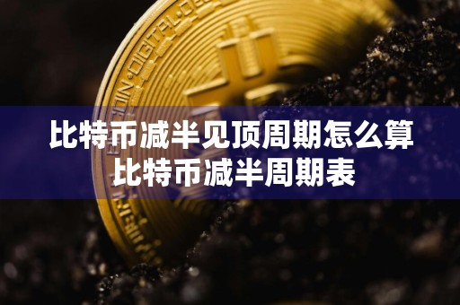 比特币减半见顶周期怎么算 比特币减半周期表
