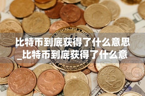 比特币到底获得了什么意思_比特币到底获得了什么意思视频