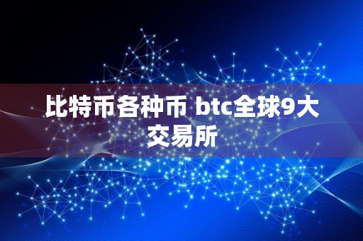 比特币各种币 btc全球9大交易所
