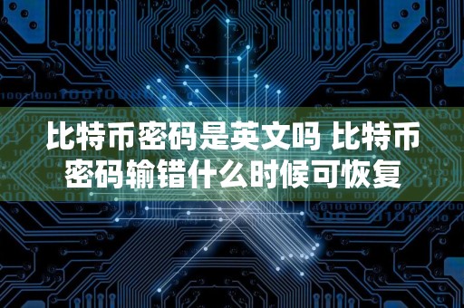 比特币密码是英文吗 比特币密码输错什么时候可恢复