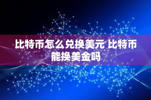 比特币怎么兑换美元 比特币能换美金吗