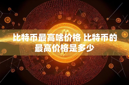 比特币最高啥价格 比特币的最高价格是多少