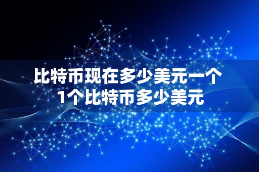 比特币现在多少美元一个 1个比特币多少美元