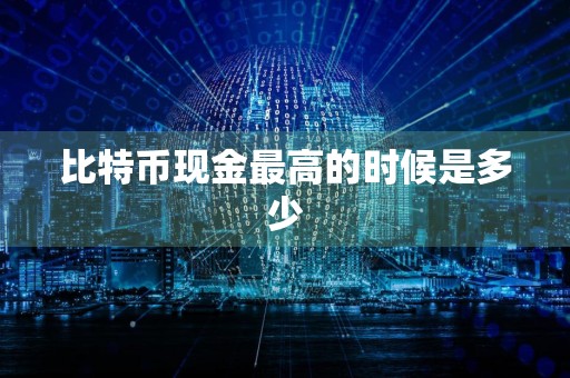 比特币现金最高的时候是多少