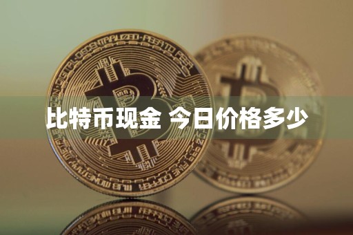 比特币现金 今日价格多少