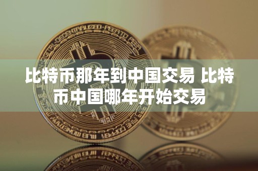 比特币那年到中国交易 比特币中国哪年开始交易