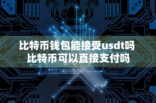 比特币钱包能接受usdt吗 比特币可以直接支付吗