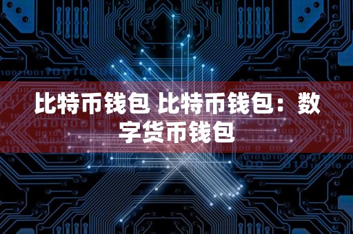 比特币钱包 比特币钱包：数字货币钱包