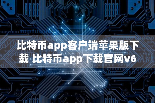 比特币app客户端苹果版下载 比特币app下载官网v6.0.4