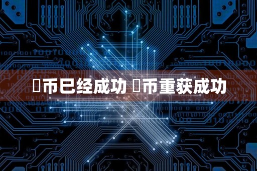 泒币巳经成功 泒币重获成功